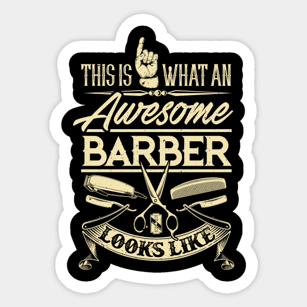 Barber Hairdresser Hairstylist Barbershop Sticker by Pummli